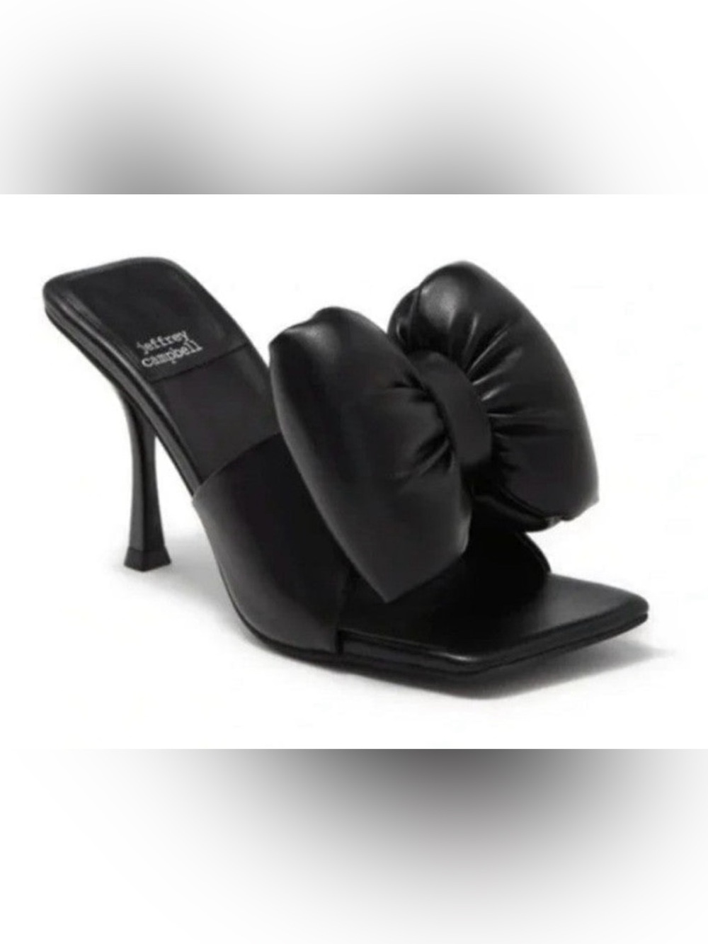 EUC Jeffrey Campbell Bow Down Puffy Bow Slide Heels